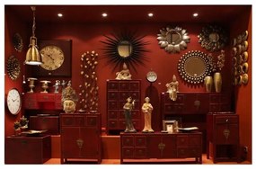 Červená nízka komoda 130x50,5 cm Oriente – Ixia