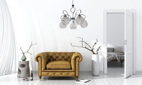 Toolight - Krištáľové závesné svietidlo 5xE27 60W 300750, chrómová, OSW-05687