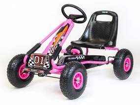 Detská šliapacia motokára Go-kart Baby Mix Razor ružová