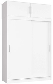 Šatní skříň s posuvnými dveřmi a nástavcem MONO CLP 150 cm bílá
