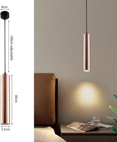 Immax 08306L - Závesný luster PUNTO 1xGU10/9W/230V ružové zlato