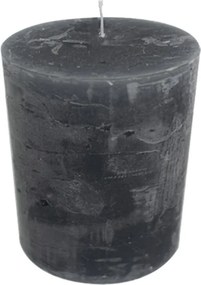 Tmavo šedá nevonná sviečka XL valec - Ø 10*15cm