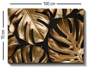 Obraz GOLDEN MONSTERA 70 x 100 cm