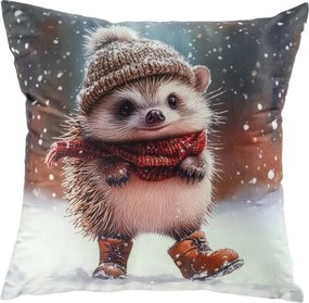 Súprava 2 ks obliečok na vankúšiky VEVERIČKA a JEŽKO 40 x 40 cm