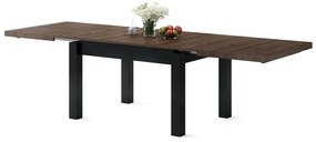 ROYAL jedálenský stôl rozkladací - hnedý dub / čierna, pre 8 osôb