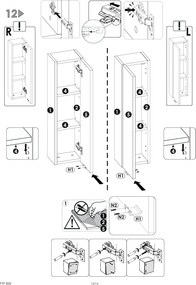 Závesná kúpeľňová skrinka Capri 830 1D dub kraft zlatý