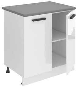 Kuchynská skrinka Belini Premium Full Version spodná 80 cm biely lesk s pracovnou doskou