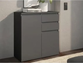 Skrinka s 2 šuplíkmi Brest, 80 cm, antracitová%