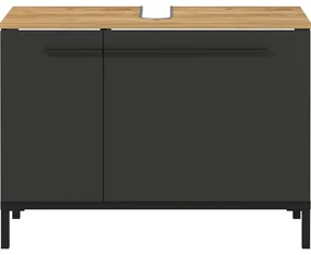 Tmavosivá skrinka pod umývadlo v dekore duba 80x59 cm Yonkers - Germania