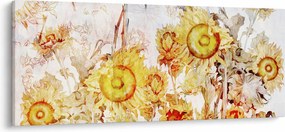 Obraz - Slnečnica, maľba (120x50 cm)