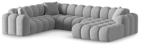 Svetlosivá ženilková rohová pohovka (ľavý roh/do tvaru "U") Treno – Cosmopolitan Design