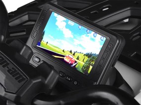 JOKOMISIADA Detská štvorkolka na akumulátor pre 2 osoby CAN-AM OUTLANDER 4x4 s LED panelom sivá PA0326