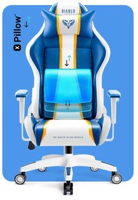 Herné kreslo Diablo X-One 2.0 King Size, Aqua Blue/ modré