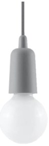 Sivé závesné svietidlo ø 5 cm Rene – Sollux