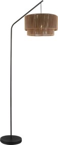 Toolight Toolight, podlahová lampa 1xE27, APP1839-1F, čierna-hnedá, OSW-07060