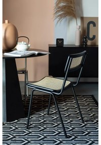 Čierne ratanové jedálenské stoličky v súprave 2 ks Jort - Zuiver