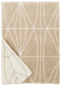 Vlnená deka Kehrä 130x180, béžová