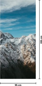 Fototapeta na dvere - Zasnežené vrcholky (95x205cm)