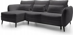 Rohová sedacia súprava Eilish (L) (sivá čierna)