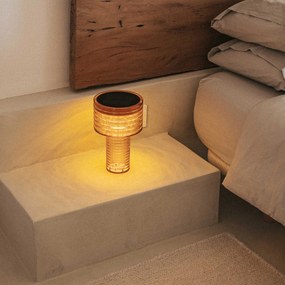 Stolná lampa oranžová plastová vrátane LED solárnej nabíjateľnej IP44 - Ambar