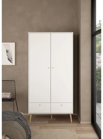 Biela šatníková skriňa 99x200 cm Bodo – Tvilum