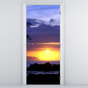 Fototapeta na dvere - Západ slnka nad morom (95x205cm)