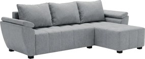 Rozkladacia obojstranná sedacia súprava do L LIVARO 251x140 cm, svetlosivá