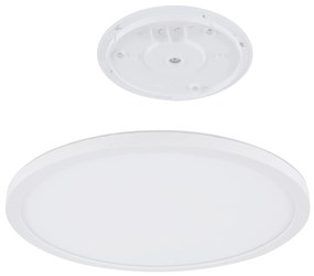 GLOBO Stropné LED vonkajšie stmievateľné osvetlenie SAPANA, 18W, teplá biela, 29cm, okrúhle, biele, IP44