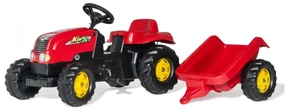 Šlapací traktor s vlečkou Rolly Toys 012121 červený