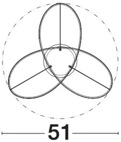 LED stropné svietidlo Fusion 51 zlaté