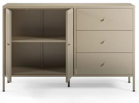 Krémovobiela kovová komoda 140x90x40 cm Fayna – Marckeric