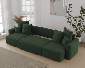 Rohová sedačka Denia U (tmavozelená). Akcia -20%. Vlastná spoľahlivá doprava až k Vám domov. 1133143