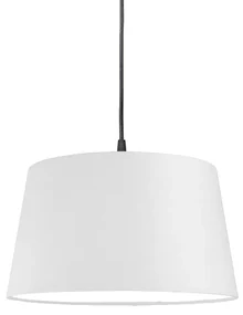 Moderné závesné svietidlo čierne s bielym tienidlom 45 cm - Pendant