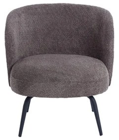 Tmavohnedé kreslo z textílie buklé Dieyda – Light &amp; Living