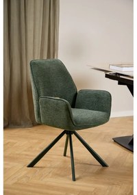 Tmavozelená jedálenská stolička s podrúčkami Graham – Actona