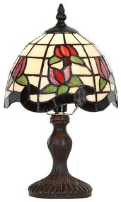 Malá stolná lampa Tiffany s tulipánmi Tulip - Ø 18*30 cm E14/max 1*25W