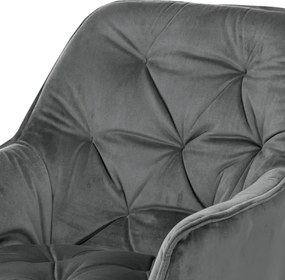 Jedálenská stolička zamatová, sivá DCH-421 GREY4