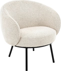 XXXLutz DIZAJNOVÉ KRESLO, kov, textil, čierna, svetlosivá Lomoco - Kreslá - 002381043001