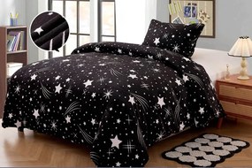 Mikroplyšové obliečky NIGHT SKY čierne Rozmer obliečky: 70 x 90 cm | 140 x 200 cm