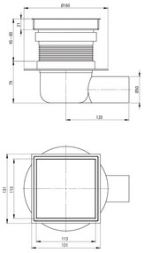 Deante Deante, odtokový žľab Ø160mm, DEA-KOS_001D