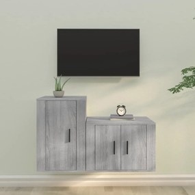 2-dielna súprava TV skriniek sivý dub sonoma spracované drevo 3188452