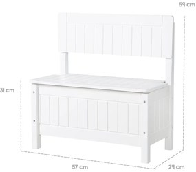 Biela detská lavica – Roba