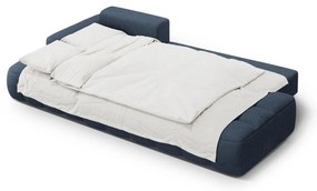 Tmavomodrá rozkladacia/s úložným priestorom rohová pohovka (ľavý roh/s leňoškou) Linz – Cosmopolitan Design