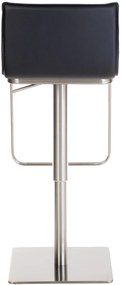 Barová stolička Limon nerez - Čierna