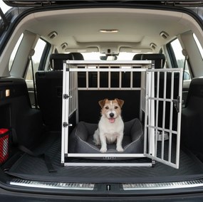 Prepravka pre psa BRUNO, 66x90x72cm, strieborná/čierna Jurhan