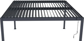Bioklimatická pergola G21 Austin 4x4 m, antracitová hliníková