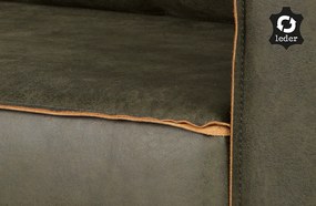 BePureHome Rodeo kožené kreslo - Čierna