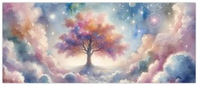 Obraz – Strom života v oblakoch (120x50 cm)