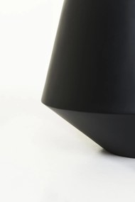 Okrúhly kvetináč BERBELIT, sklolaminát, výška 30 cm, čierny