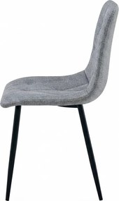 Sivá stolička LIBRA PLATINUM GREY s čiernymi nohami